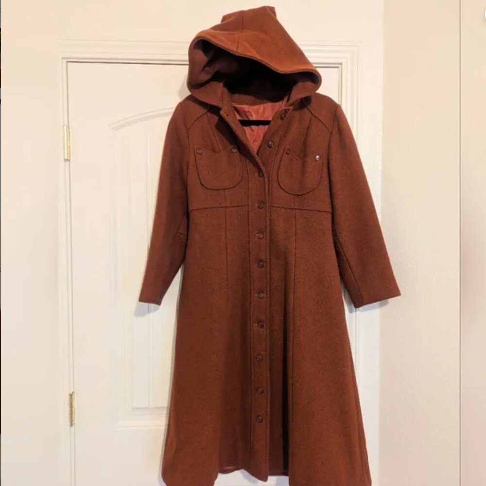 Vintage Wool Princess A-line Flare Coat